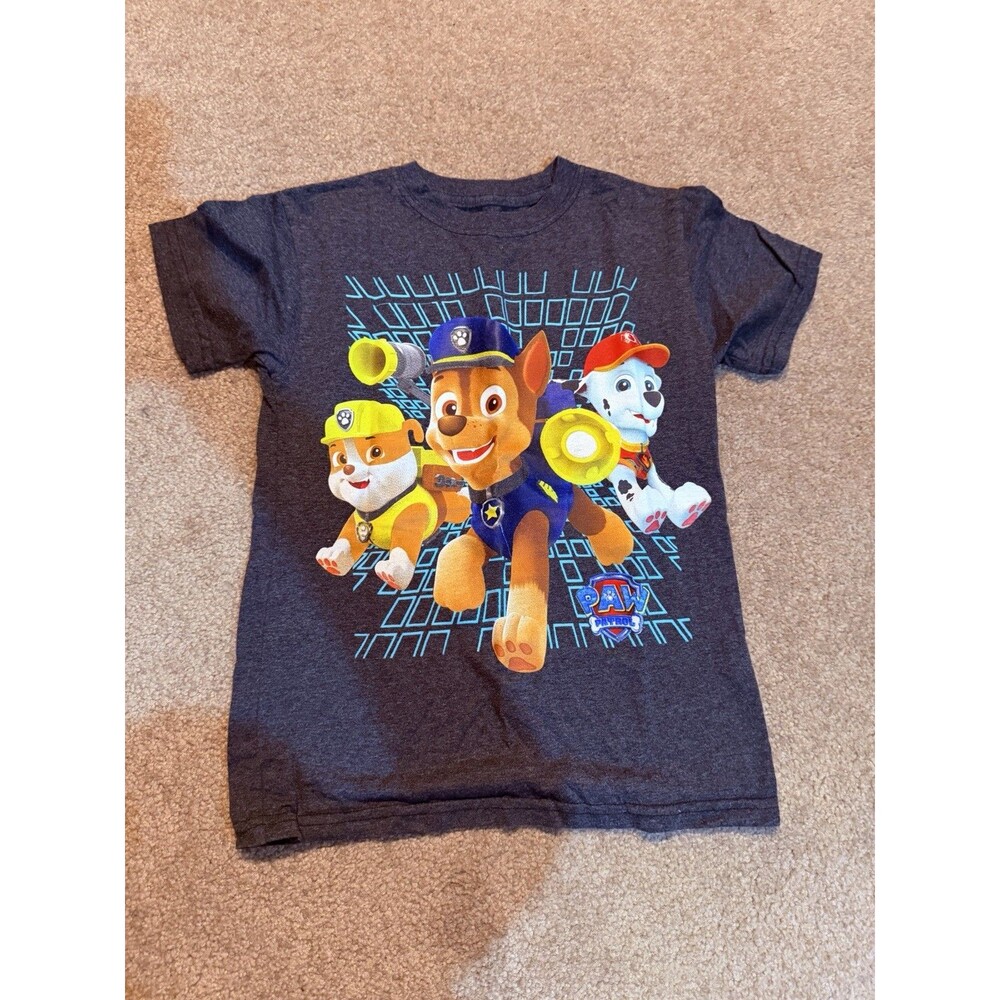 Youth Boys Gray Nickelodeon Paw Patrol T-Shirt Size Small